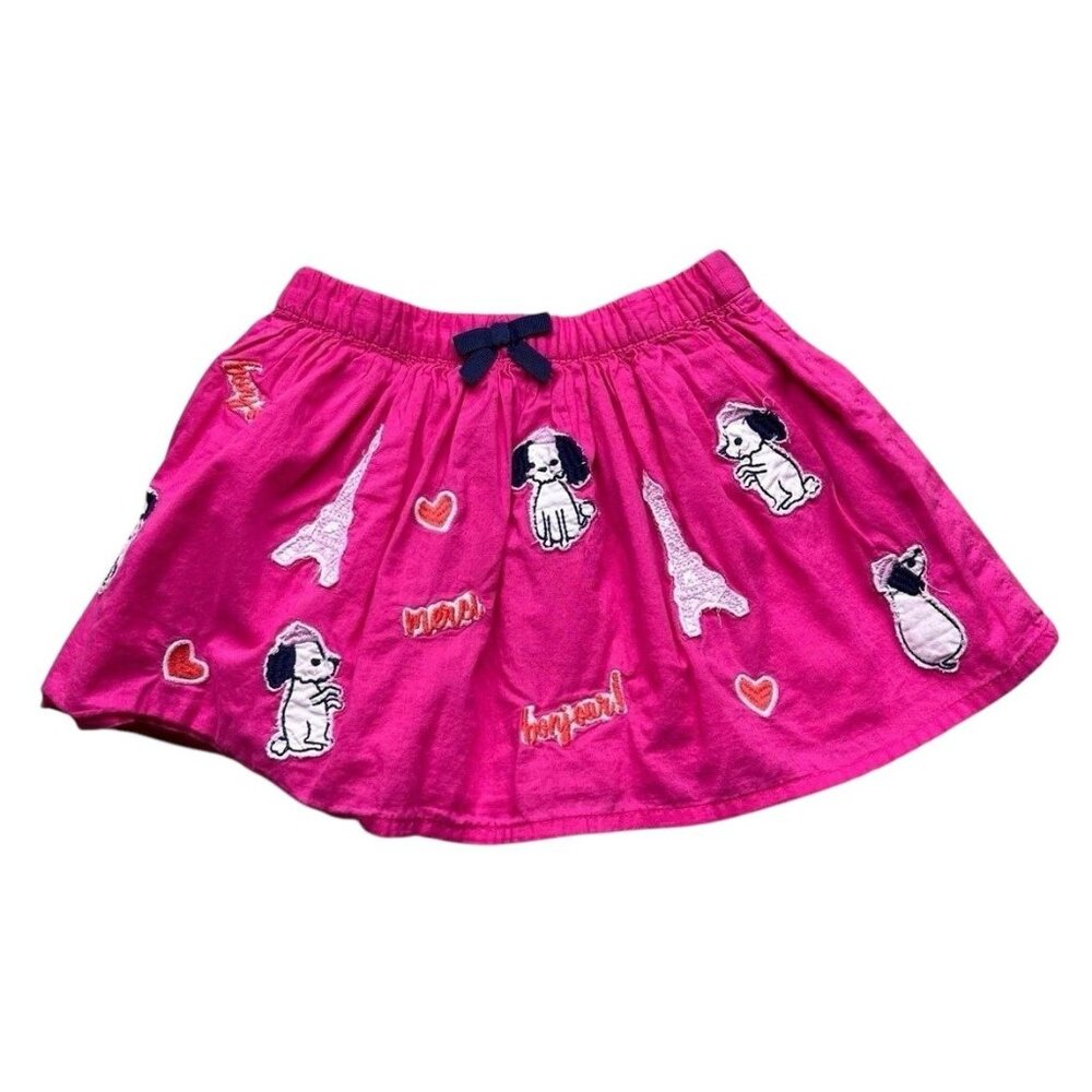 Gymboree Toddler Pink Paris Puppies Skirt Size 3T